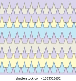 Seamless geometric pattern. Imitation of cut paper. Zigzag.