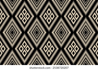 Seamless geometric pattern including tribal design, ethnic motif, Native American style Navajo Indian and other ethnic groups, Ikat style. You can change background color, or color changeable.