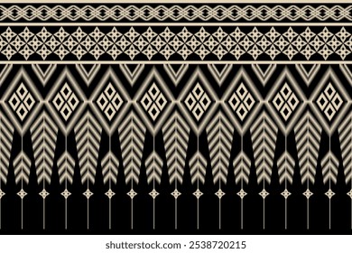 Nahtloses geometrisches Muster, einschließlich Stammesdesign, ethnisches Motiv, Navajo Indianer im amerikanischen Stil und andere ethnische Gruppen, Ikat-Stil. Sie können die Hintergrundfarbe oder die Farbe ändern.