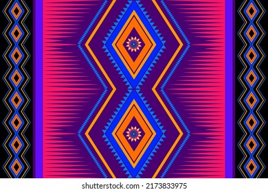 Seamless geometric pattern  ,Indigenous style cloth.