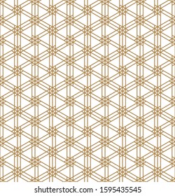 Seamless geometric pattern inspired by Japanese woodworking style Kumiko zaiku.For template,fabric,textile,wrapping paper,laser cutting and engraving.Average thickness lines.