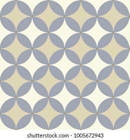 seamless geometric pattern with interacting circles