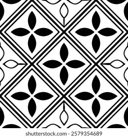 Seamless Geometric Pattern with Interlocking Circles