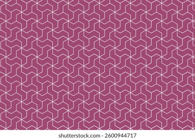 Seamless geometric pattern with interlocking hexagonal shapes forming a dynamic and modern abstract design. Ideal for backgrounds, wallpapers, textiles, and decorative applications.