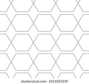Seamless Geometric Pattern of Interlocking Hexagons