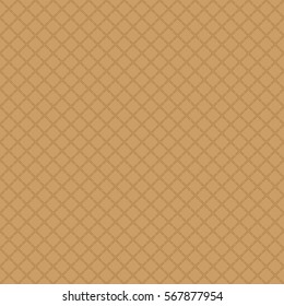Seamless geometric pattern with the intersection of the grid lines. Brown lines on a caramel background.