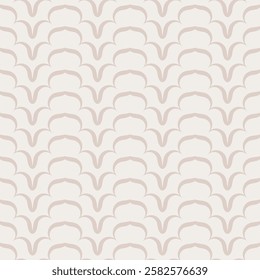 Seamless geometric pattern with interwoven wavy lines on a beige background. Simple backgrounds for textile, linen, scarf, shirts dress. Monochrome pastel backdrop.