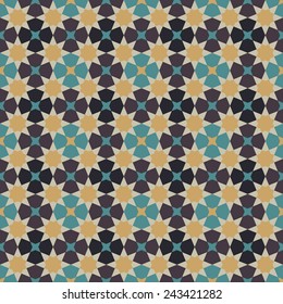 Seamless geometric pattern.  Islamic art.  Vector illustration.