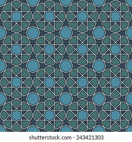 Seamless geometric pattern.  Islamic art.  Vector illustration.