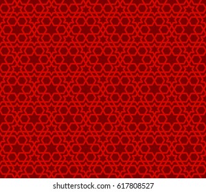 Seamless Geometric Pattern of Islamic Style, with Hexagons, Stars, and Diamond Shapes.