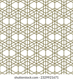 Seamless geometric pattern in Japanese craft style Kumiko Zaiku