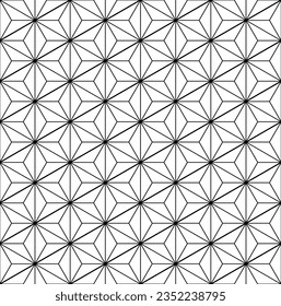 Seamless geometric pattern in japanese craft style Kumiko zaiku