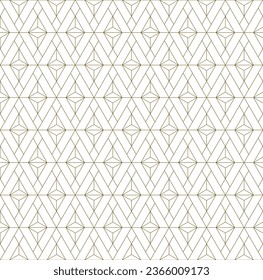 Seamless geometric pattern in Japanese craft style Kumiko zaiku