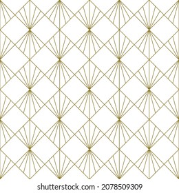 Seamless Geometric Pattern In Japanese Style Kumiko Zaiku.