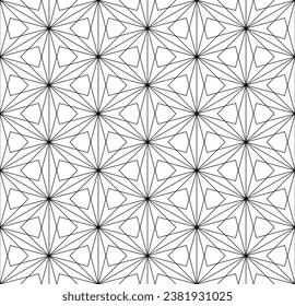 Seamless geometric pattern in japanese woodwork craft style kumiko zaiku