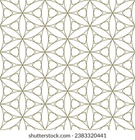 Seamless geometric pattern in japanese woodwork craft style kumiko zaiku.