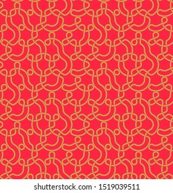 Seamless geometric pattern with knots. Textile printing, fabric, package, cover, greeting cards.