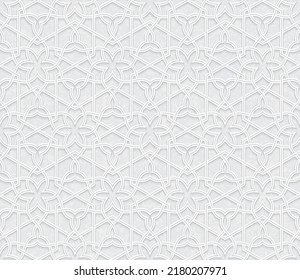 Seamless geometric pattern with light grey background, Vector Illustration