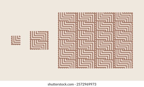 Seamless Geometric Pattern with Linear Motifs