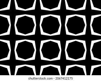 Seamless geometric pattern with lined square frames in black and white. Minimalist and modern design for textiles, posters, cards, fabrics, flyers, banners. Vector illustration EPS 10.  