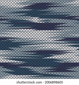Seamless geometric pattern of lines. Abstract camo from lines. Print on fabric on textiles. Template for design. Vector illustration