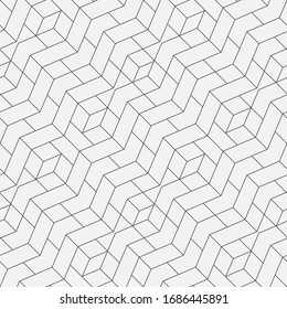 Seamless geometric pattern with lines. Stylish monochrom texture. Abstract modern vector background. Simple lattice graphic design.