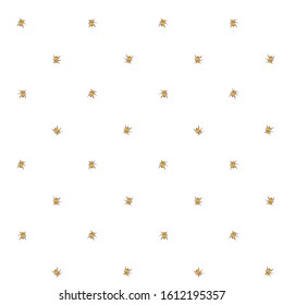 Seamless geometric pattern with little shiny beetles scattered on a white background. Vector texture. Wallpaper, covers, backgrounds, textiles, wrapping paper.