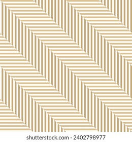 Seamless geometric pattern with luxury gold stripes: abstract vector design with diagonal herringbone, zigzag, and line texture for background and repeat ornament. Simple elegant ornament for decor