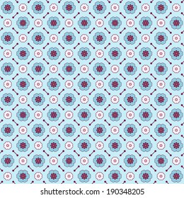 Seamless geometric pattern made with colorful elements, vector background