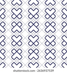 seamless geometric pattern made in illustrator, in two color schemes