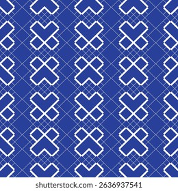 seamless geometric pattern made in illustrator, in two color schemes
