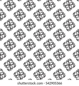 Seamless geometric pattern made in line style vector.East ornament.