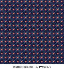 Patrón geométrico sin costuras hecho de tela tradicional para la moda. Simple, adecuado para la impresión rotativa sobre un fondo oscuro.