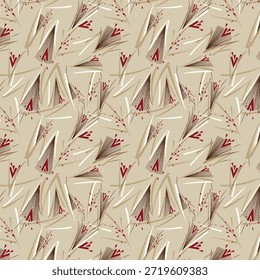 Seamless geometric pattern made from traditional fabric for fashion. Simple, suitable for rotary printing on a dark background.