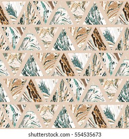 Seamless geometric pattern with marble texture
