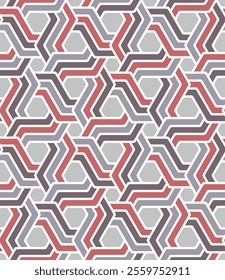 Seamless geometric pattern with a mesh of intertwined wavy lines on a white background. Modern trendy design. Abstract vector illustration.