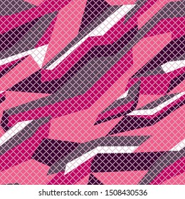 
Seamless geometric pattern. Military camo. Racing vinyl and decal background. Abstract vector design.