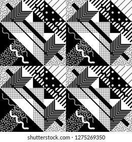 Seamless geometric pattern in modern abstract style