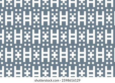 Seamless geometric pattern with modern abstract elements in dark gray and white. Perfect for backgrounds, textiles, and digital designs.