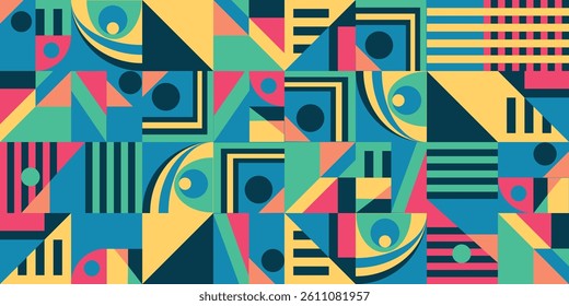 Seamless geometric pattern in modern abstract style. Vector illustration