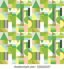 Seamless geometric pattern in modern abstract style