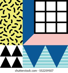 Seamless geometric pattern in modern abstract style