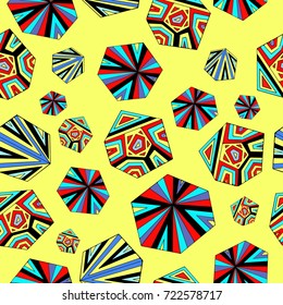 Seamless geometric pattern in modern abstract style. Fashion memphis style design.