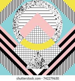 Seamless geometric pattern in modern abstract style