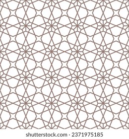 Seamless geometric pattern with a modern Arabic and Islamic style