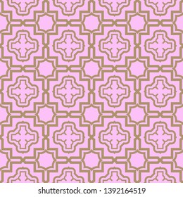 Seamless geometric pattern with modern decorative ornament. Vector illustration.