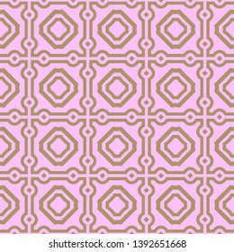 Seamless geometric pattern with modern decorative ornament. Vector illustration.