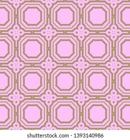Seamless geometric pattern with modern decorative ornament. Vector illustration.