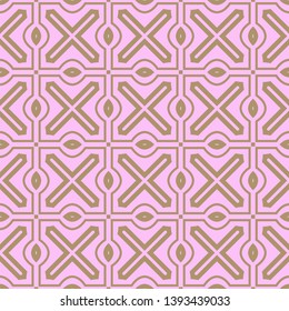 Seamless geometric pattern with modern decorative ornament. Vector illustration.