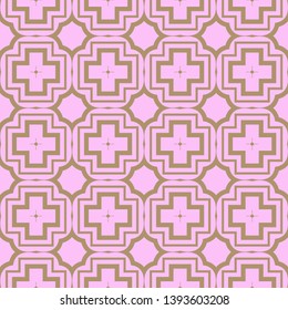 Seamless geometric pattern with modern decorative ornament. Vector illustration.